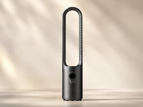 Bladeless air purifier fan product render