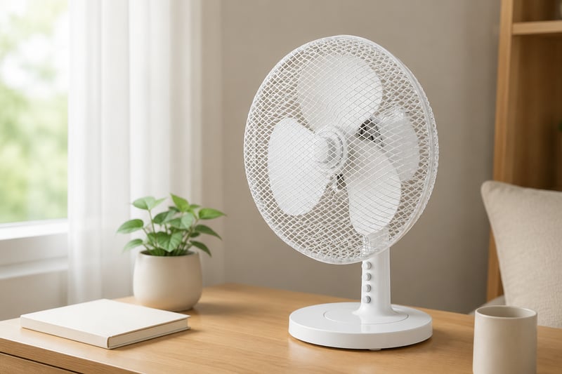 12 and 16 inch AC Desk Fan usage scene